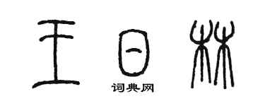 陈墨王日林篆书个性签名怎么写