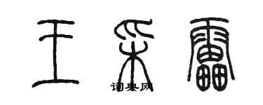 陈墨王彩雷篆书个性签名怎么写