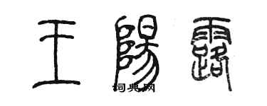 陈墨王阳露篆书个性签名怎么写