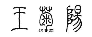 陈墨王菊阳篆书个性签名怎么写