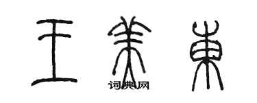 陈墨王美东篆书个性签名怎么写