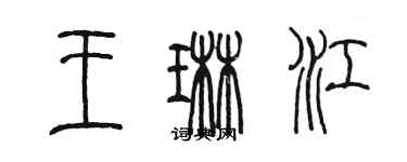 陈墨王琳江篆书个性签名怎么写