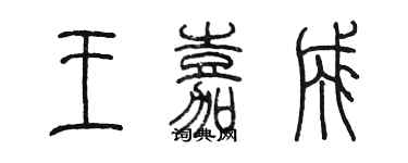 陈墨王嘉成篆书个性签名怎么写