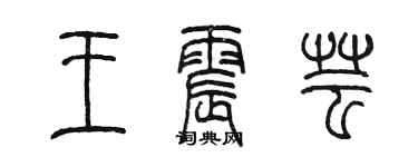 陈墨王震芸篆书个性签名怎么写