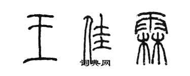 陈墨王佳霖篆书个性签名怎么写