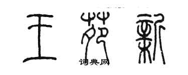 陈墨王苑新篆书个性签名怎么写
