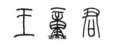 陈墨王童君篆书个性签名怎么写