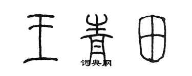 陈墨王青田篆书个性签名怎么写