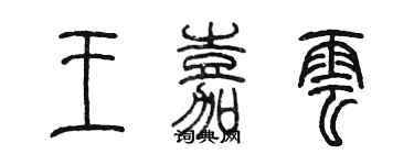 陈墨王嘉云篆书个性签名怎么写