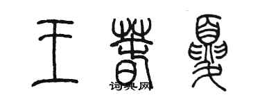 陈墨王春夏篆书个性签名怎么写