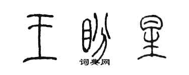 陈墨王盼星篆书个性签名怎么写