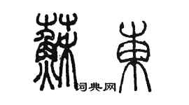 陈墨苏东篆书个性签名怎么写