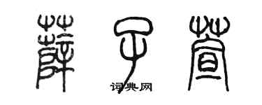 陈墨薛子萱篆书个性签名怎么写