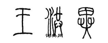 陈墨王洪异篆书个性签名怎么写
