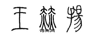 陈墨王赫扬篆书个性签名怎么写