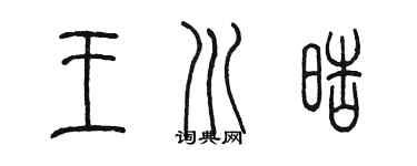 陈墨王川皓篆书个性签名怎么写