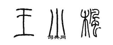 陈墨王小枫篆书个性签名怎么写