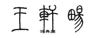 陈墨王轩畅篆书个性签名怎么写