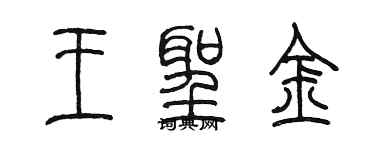 陈墨王圣金篆书个性签名怎么写