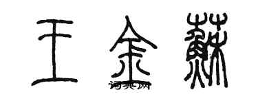 陈墨王金苏篆书个性签名怎么写