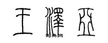 陈墨王泽亚篆书个性签名怎么写