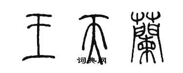 陈墨王天兰篆书个性签名怎么写