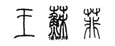 陈墨王苏菲篆书个性签名怎么写