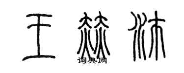 陈墨王赫沛篆书个性签名怎么写