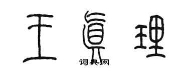 陈墨王真理篆书个性签名怎么写
