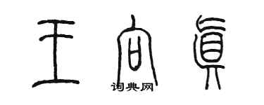 陈墨王向真篆书个性签名怎么写