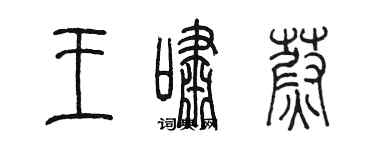 陈墨王啸蔚篆书个性签名怎么写