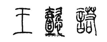 陈墨王懿诺篆书个性签名怎么写