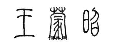 陈墨王蒙昭篆书个性签名怎么写
