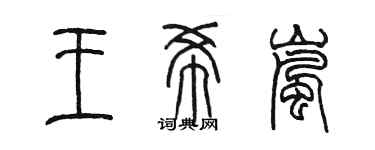 陈墨王希岚篆书个性签名怎么写