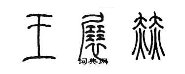 陈墨王展赫篆书个性签名怎么写