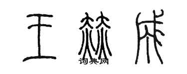 陈墨王赫成篆书个性签名怎么写