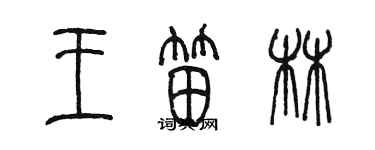陈墨王笛林篆书个性签名怎么写