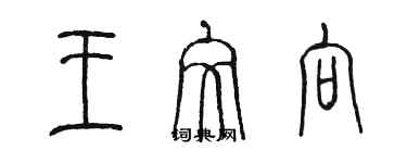 陈墨王文向篆书个性签名怎么写
