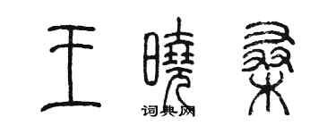 陈墨王晓桑篆书个性签名怎么写