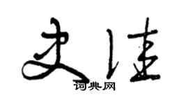 曾庆福史佳草书个性签名怎么写