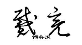 曾庆福戴亮草书个性签名怎么写