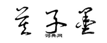 曾庆福莫子墨草书个性签名怎么写