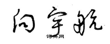 曾庆福向宇航草书个性签名怎么写