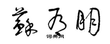 曾庆福苏有朋草书个性签名怎么写