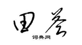 梁锦英田荟草书个性签名怎么写