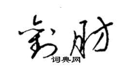 梁锦英刘肪草书个性签名怎么写