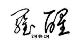 梁锦英罗醒草书个性签名怎么写