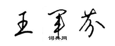 梁锦英王军芬草书个性签名怎么写