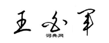 梁锦英王白军草书个性签名怎么写