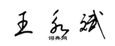 梁锦英王永斌草书个性签名怎么写